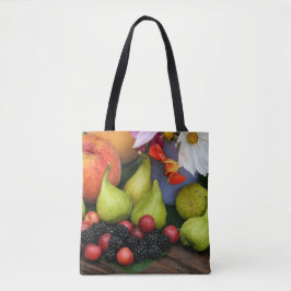 Bolsa Tote Colheita de frutas Fachos Amoras Negras FloresTote