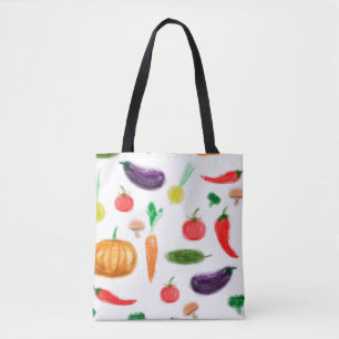 Bolsa Tote Colheita de legumes pimentos de tomate cenoura cog