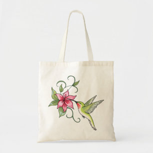 Bolsa Tote Colibri e flor