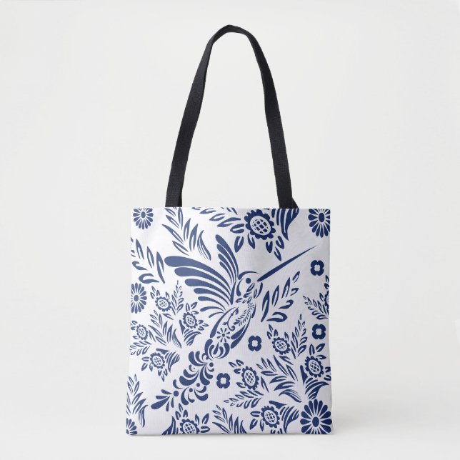 Bolsa Tote colibri talavera arte mexicano (Frente)