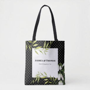Bolsa Tote Colírio de Neve Branco e Bolinhas Laurel