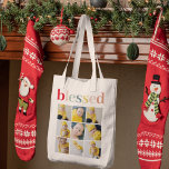 Bolsa Tote Collage Photo | Presente de Natal Abençoado e Colo<br><div class="desc">Collage Photo | Presente de Natal Abençoado e Colorido</div>