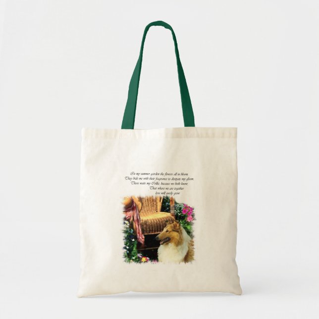 Bolsa Tote Collie Art Gifts Rough Sable (Frente)
