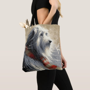 Bolsa Tote Collie Com Flecha De Inverno Com Flecha