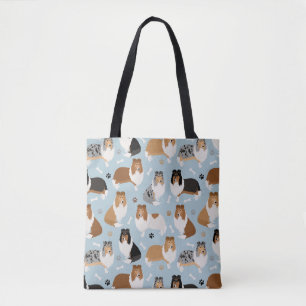 Bolsa Tote Collie Paws e Ossos