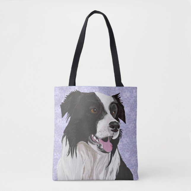 Bolsa Tote Collie Preto e Branco (Frente)