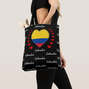 Bolsa Tote Colombia Flag & Heart Colombiano Flag/sport