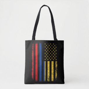 Bolsa Tote Colombiana - Bandeira Americana Colombiana Roots C