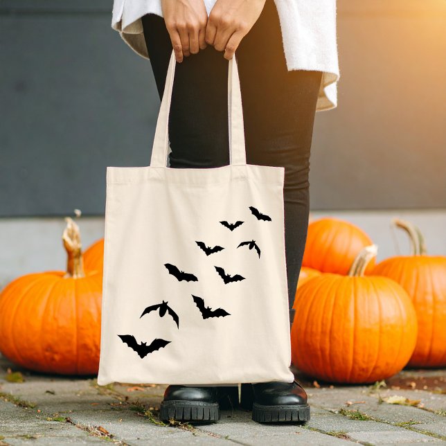 Bolsa Tote Colônia De Banho Negro Voador Silhuettes Halloween (Disclaimer: This image is a digital mockup.)