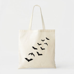 Bolsa Tote Colônia De Silhuetas De Morcegos Pretos Voadores H