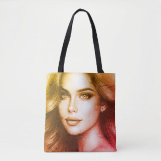 Bolsa Tote Coloque sua foto na frente e no verso de um