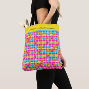 Bolsa Tote Color Pop Pontilhado com Texto