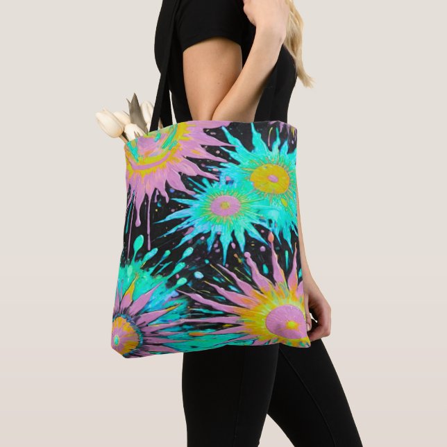 Bolsa Tote Color Splash Abstract Art (Close Up)