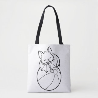 Bolsa Tote Color Your Own Cute Bat Beach Ball Summerween