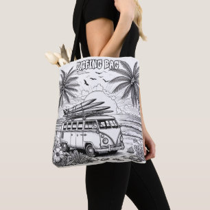 Bolsa Tote Coloração de Surf Retroativo