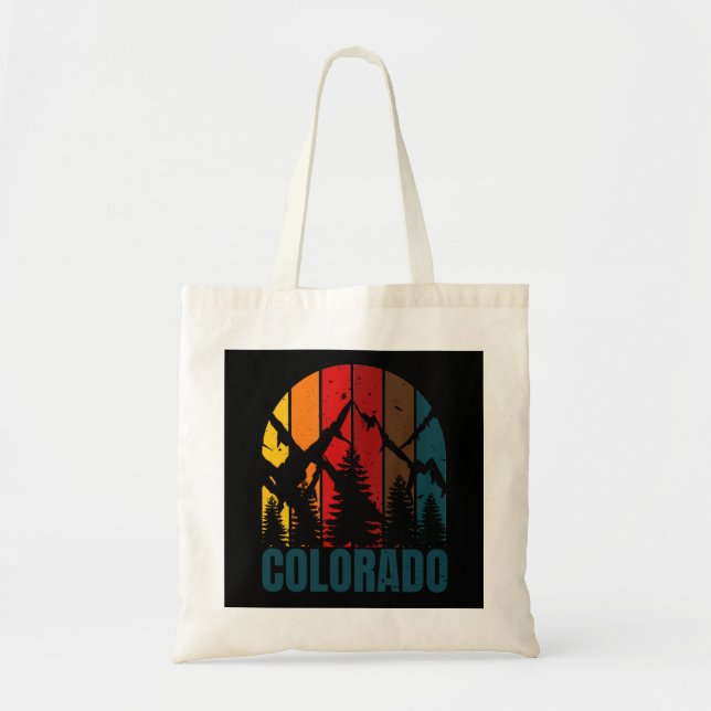 Bolsa Tote Colorado Mountains Retro (Frente)