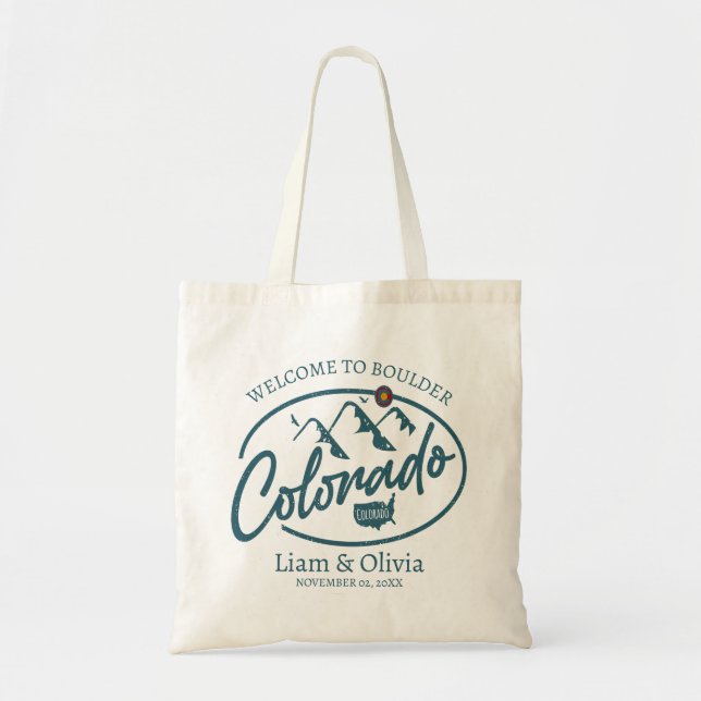 Bolsa Tote Colorado Wedding Welcome (Frente)