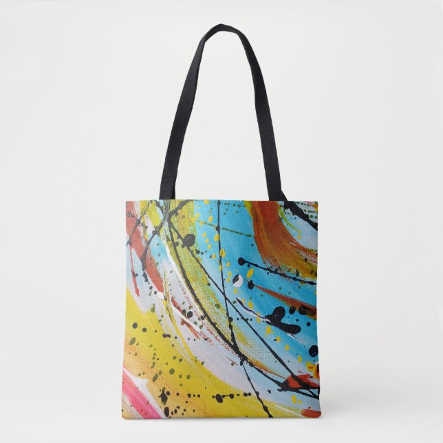Bolsa Tote Colorful Abstract Modern Unique (Frente)