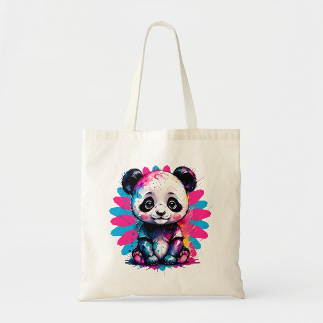 Bolsa Tote Colorful Panda - Tote Bag (Frente)