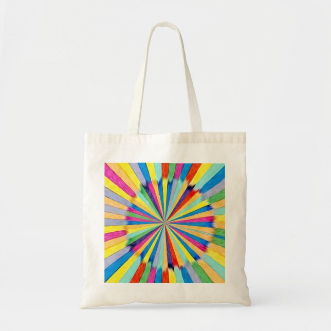 Bolsa Tote Colorful Radial Burst (Frente)
