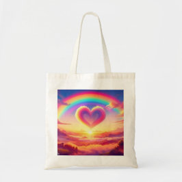 Bolsa Tote Colorful Rainbow & Heart