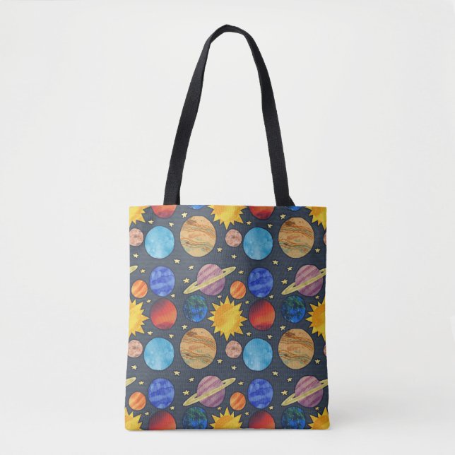 Bolsa Tote Colorful Solar System (Frente)