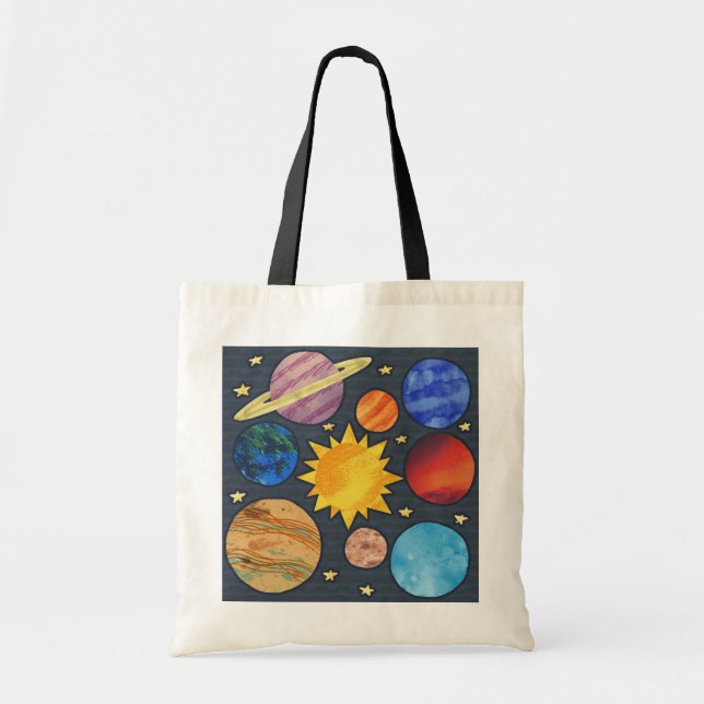 Bolsa Tote Colorful Solar System (Frente)