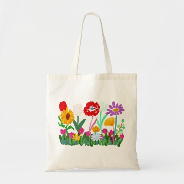 Bolsa Tote Colorful Wildflower Garden on Budget (Frente)