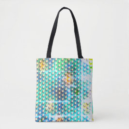 Bolsa Tote Colorida azul e verde desbotado, ou reflexo de luz
