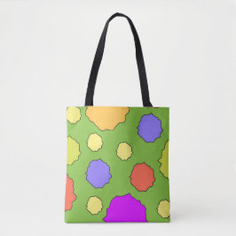 Bolsa tote Colorida de Círculos Geométricos Funky