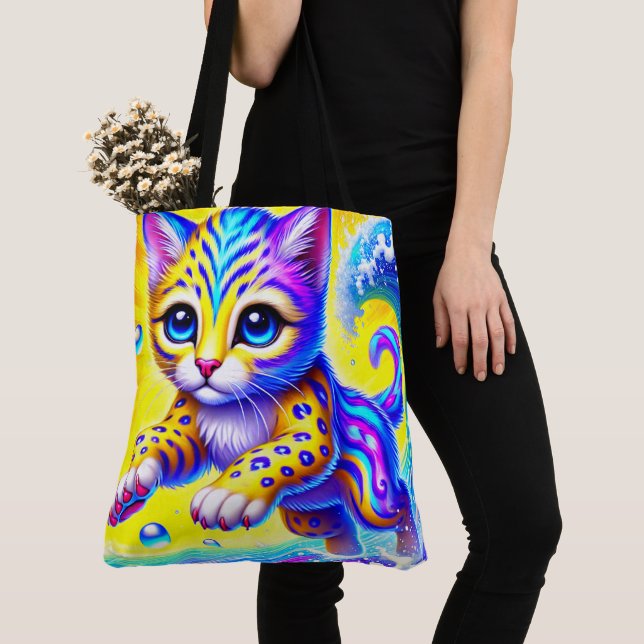 Bolsa Tote Colorida Kitten (Close Up)