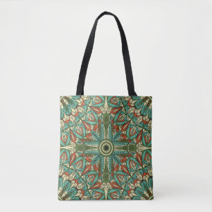 Bolsa Tote Colorida origem étnica com padrão. Árabe vi
