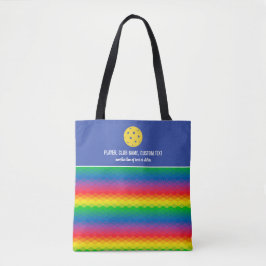 Bolsa Tote Colorida Pílula Personalizada do Padrão Arco-Íris