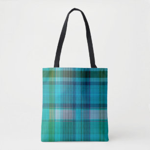 Bolsa Tote Colorida textura de xadrez masculina perfeita no i