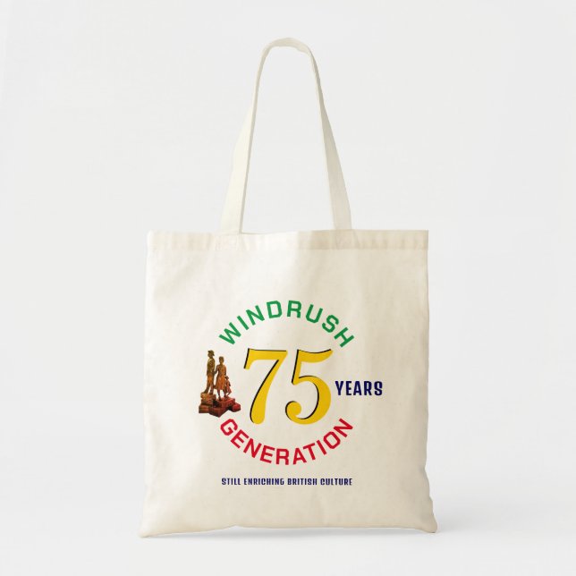 Bolsa Tote Colorida WINDRUSH GERATION 75º Aniversário (Frente)