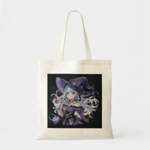 Bolsa Tote Colorido/Anime/bruxa/Halloween
