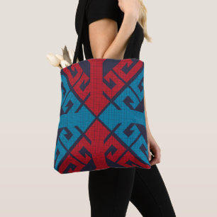 Bolsa Tote Colorido clássico de moda geométrica, de tendência