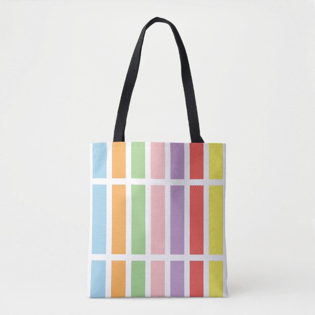 Bolsa Tote Colorido Matizes Pastel (Frente)