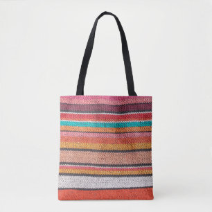 Bolsa Tote Colorido mexicano, ao estilo peruano, a superfície