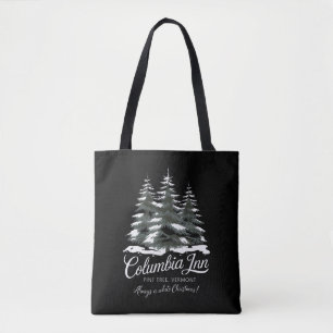 Bolsa Tote Columbia Inn Pine Tree Vermont Um Natal Branco