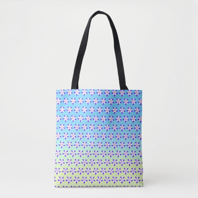 Bolsa Tote Columbine Azul e Verde (Frente)