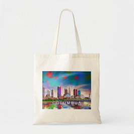 Bolsa Tote Columbus Skyline Abstrato Art