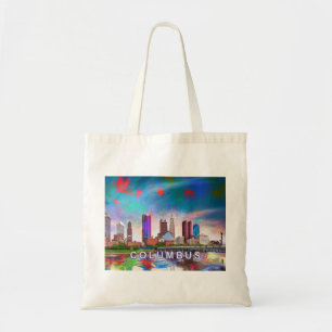 Bolsa Tote Columbus Skyline Abstrato Art