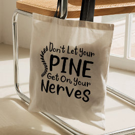 Bolsa Tote Coluna Chiro Gag Spine entra em nervos Chiropracto