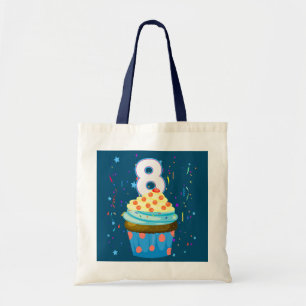 Bolsa Tote Com 8 anos é meu cupcake de 8 anos