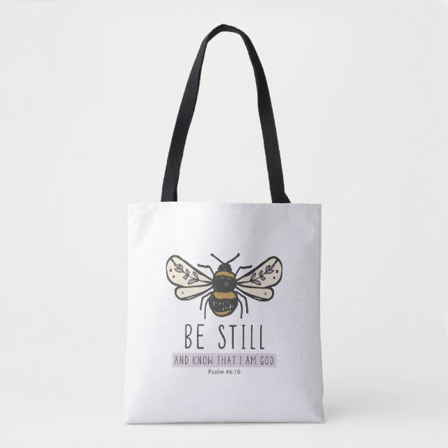 bolsa tote com abelha abeja e escritura (Frente)