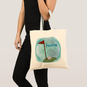 Bolsa tote com bandeira de golfe