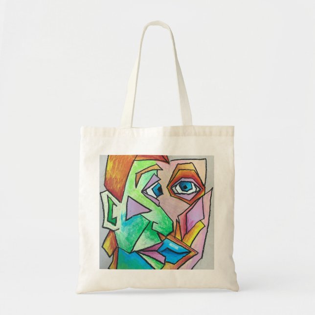 Bolsa tote com Cabeça Cubista (Frente)
