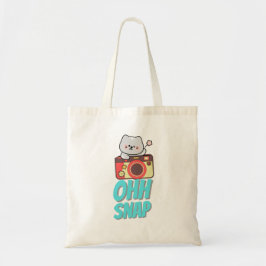 Bolsa Tote com Citação de Câmera Estética