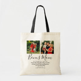 Bolsa Tote com Citação de Script de Mãe Adicional